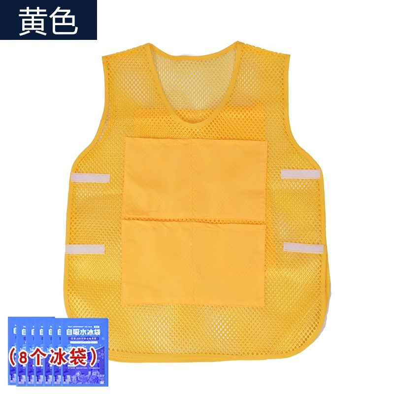 降温冰马甲制冷冰袋空调背心户外工地高温透气夏天液冷水冷制神器