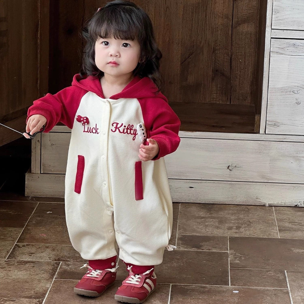 Autumnew arrival baby stylecute baby clothes autumautumn clothes one-piece hooded outing clothes super cute crawling clothes
