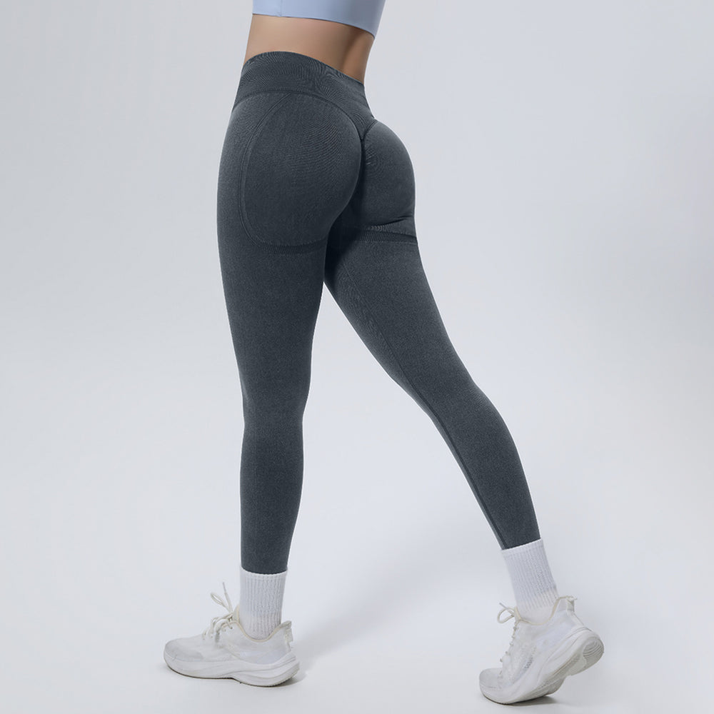seamless washable yoga pants, high waist, tummy control, hip lift, tight nine-point pants, sweat-absorbent and breathable running fitness pants for women