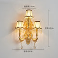 Three-head european style wall sconce - bedroom bedside lamp, wall-mounted living room background lighting, led corridor new arrival aisle fixture