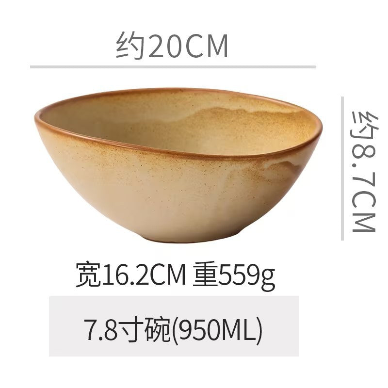 Vintage irregular high-end bowls, plates, and dishes - restaurant, hotel, and home tableware - unique dinnerware for serving dishes, desserts, rice bowls, and plating