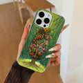 "instagram-worthy forest-themed healing illustration phone case, compatible with iphone 17 pro max, iphone 16/15, and iphone 13. drop-proof hard case."