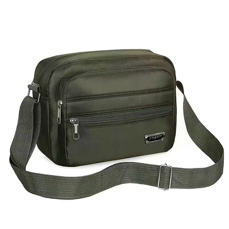 New casual shoulder bag, do business, collect money, messenger bag, men's and women's multi-layer cashier bag, casual large-capacity travel bag