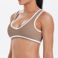 New arrival cross-border double-sided brushed color matching tight breathable beautiful back sports bra running fitness yoga weartops women