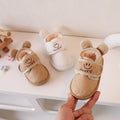 Baby snow boots winter style fleece-lined cotton shoes infant kids toddler shoes children's baby shoes k-style milk tea smiley face