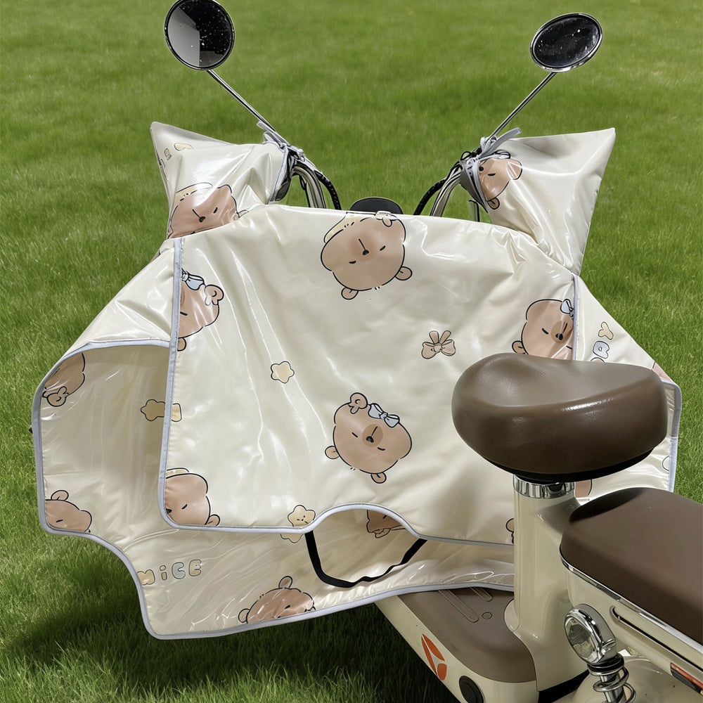 Electric vehicle windshield cover - all-season universal, battery motorcycle sunscreen film, double-sided waterproof & windproof, spring/autumn universal, coated