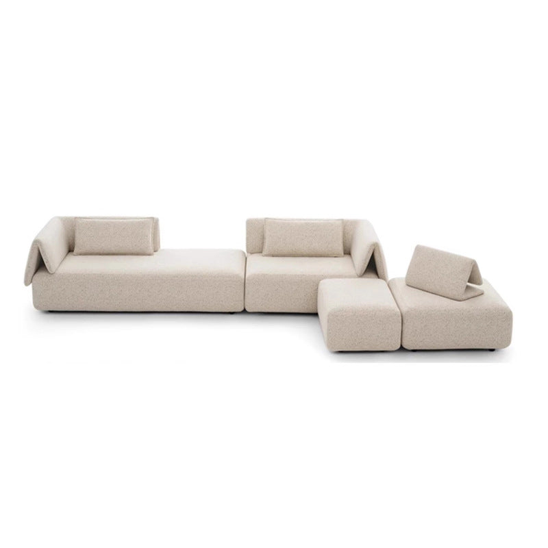 Source factory modular sofa designer house envelope sofa large apartment cream style living room fabric sofa