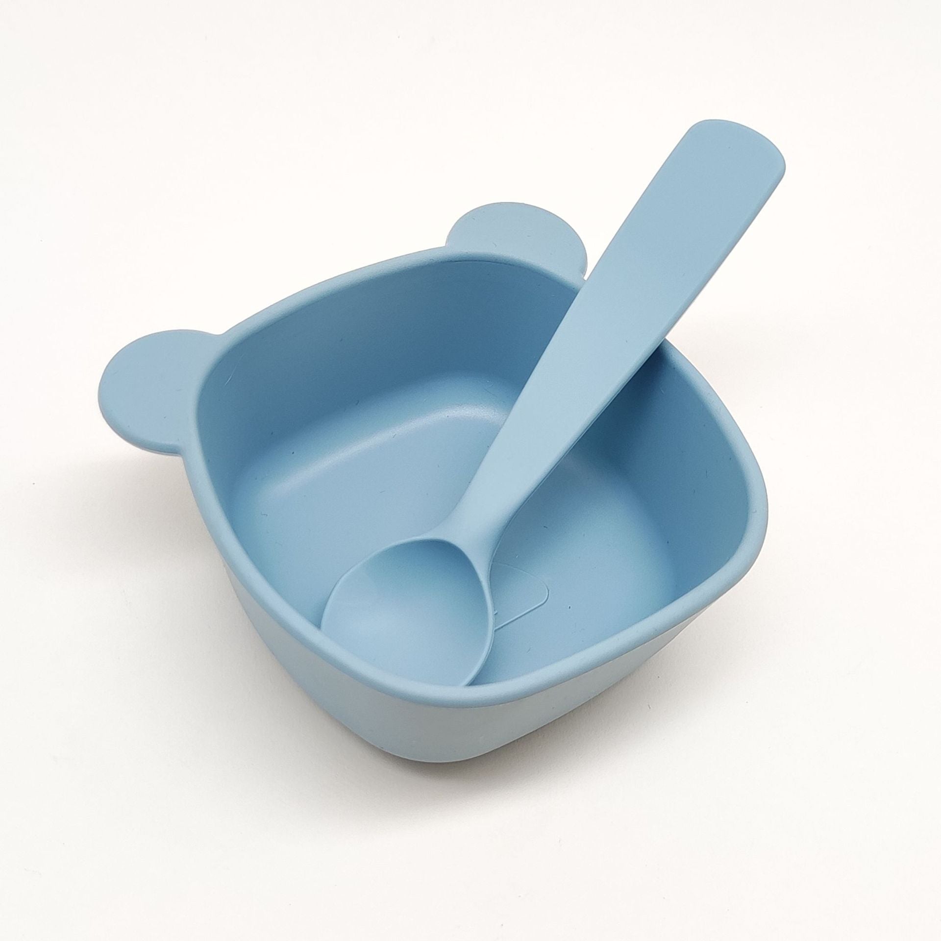Cross-border food-grade silicone cartoon bowl ins bear silicone tableware, anti-scalding and non-slip silicone bowl tableware set
