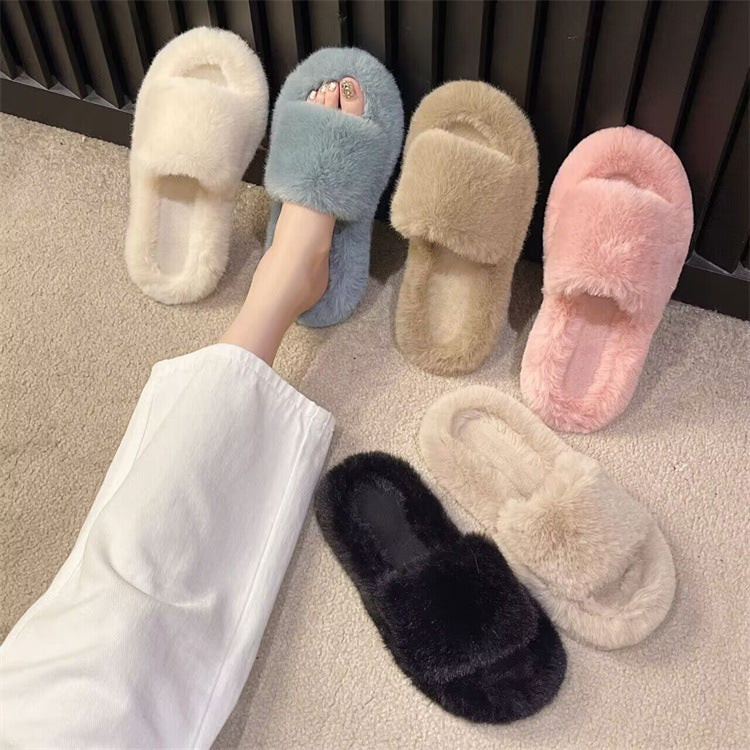 Influencer-approved fuzzy slippers for women - new autumn 2023 collection: fairy-tale style, soft sole, comfortable for home, plus size available, perfect for pregnancy