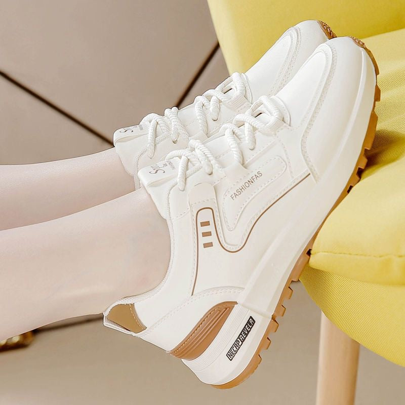 Argan women's sneakers - 2025 new summer collection: stylish, versatile, lightweight, soft-soled white sneakers for students - chunky platform dad shoes