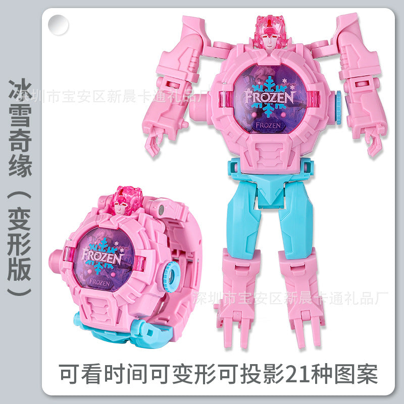 Ready-to-ship, hot-selling ultra slow transforming projection electronic watch toy – perfect gift for boys, girls, and students. dropshipping available