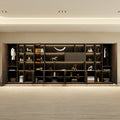 Office bookcase boss background cabinet file cabinet wooden information cabinet storage storage wall floor cabinet