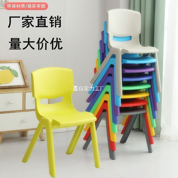 Thickened bench children's chair kindergarten back chair baby dining chair plastic small chair household small stool non-slip