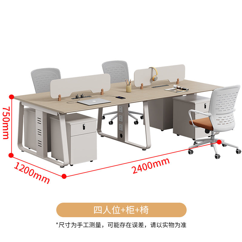 Shengli employee desk and chair combination computer desk and chair casual modern staff desk workstation card slot