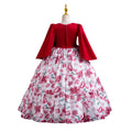 European and american new girls' chiffon floral princess dress - perfect for parties, piano performances, and evening events. kids' dress