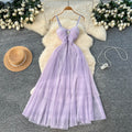 French chic, ethereal mesh slip dress - women's 2026 spring/summer collection - high-end, figure-flattering, elegant evening gown