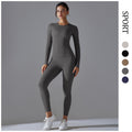 new arrival: brushed nylon long-sleeve yoga set - high-stretch, breathable, compression activewear two-piece for running and fitness