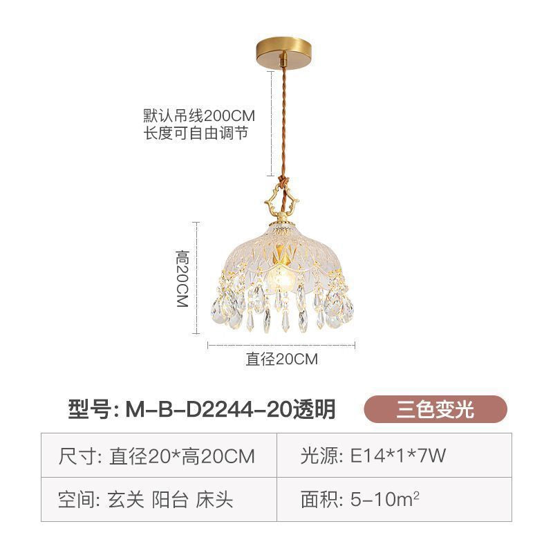 Luxury crystal entryway chandelier - french art style for hallway, corridor, balcony, and ambiance enhancement