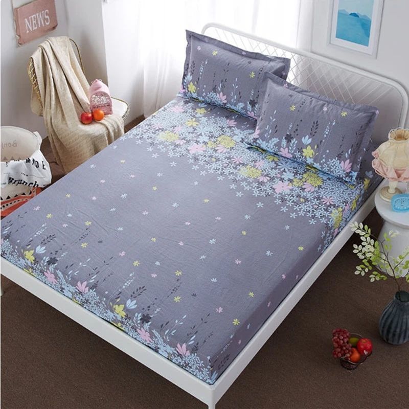 Printing fitted sheet bed cover simmons protective dust cover all-inclusive elastic bed cover that won't pill or shrink
