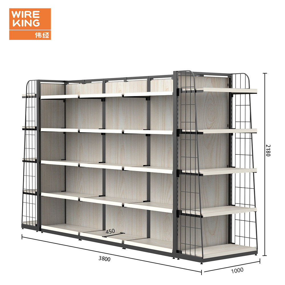 Factory Customized Supermarket Shelves Snacks Daily Necessities Display Shelves Double-sided Nakajima Shelves Convenience Store Display Shelves