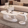 Living room slate coffee table combination simple modern small apartment for home italian normcoreaccessible luxurypopular oval sofa table