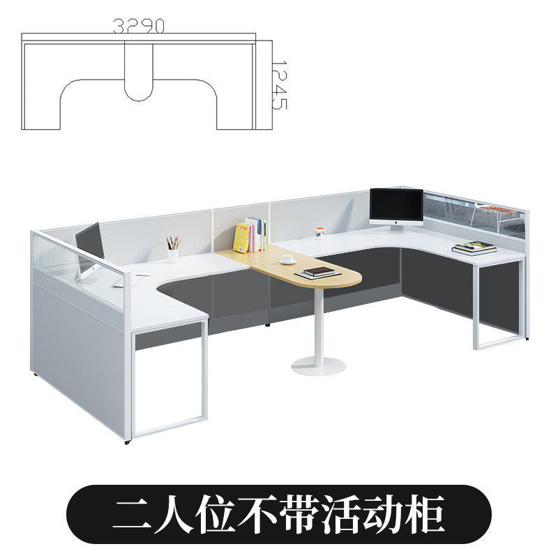 Saint li staff office desk 3/46 seater minimalist modern desk and chair creative partition employee desk workstation office furniture