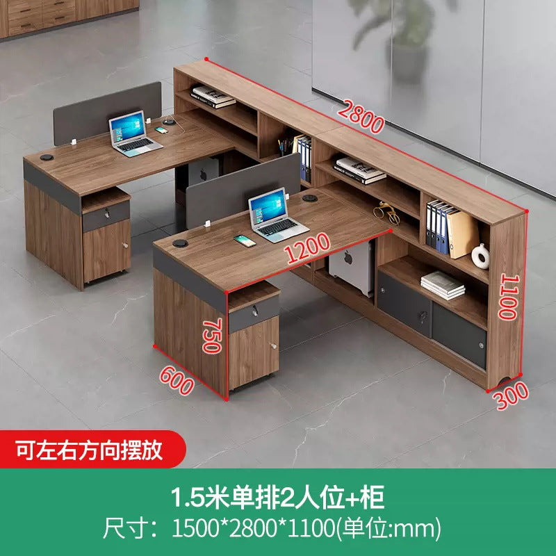 Staff office desk office simple modern financial room four-person desk workstation employee card desk chair