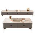 Rock slab coffee table living room for home2026new arrivalaccessible luxury table classy small apartment floor-standing coffee table tv cabinet combination