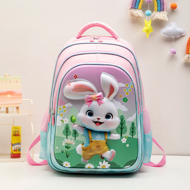 2024 new stretch fabric elementary school cartoon backpack for boys and girls, grades 1-6, large capacity kids' schoolbag