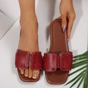 Ready-to-ship wholesale plus-size flat sandals for women, summer , fairy-style open-toe thong sandals