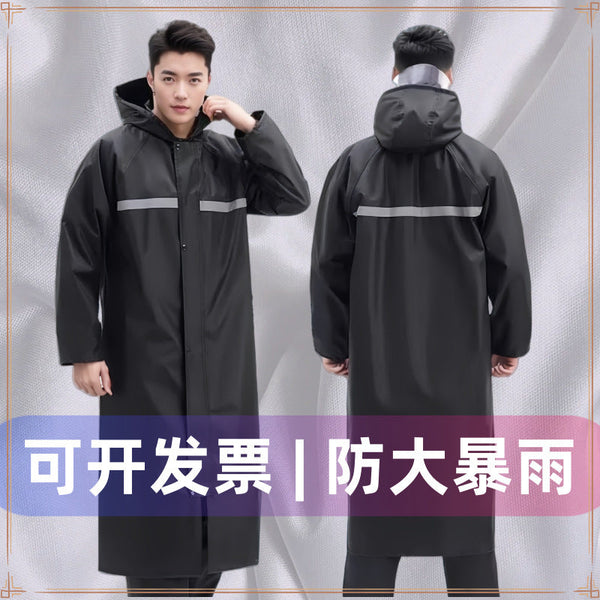 Medium and long raincoat trench coat type extended raincoat takeaway courier raincoat raincoat rainstorm prevention construction site commuting labor insurance construction site