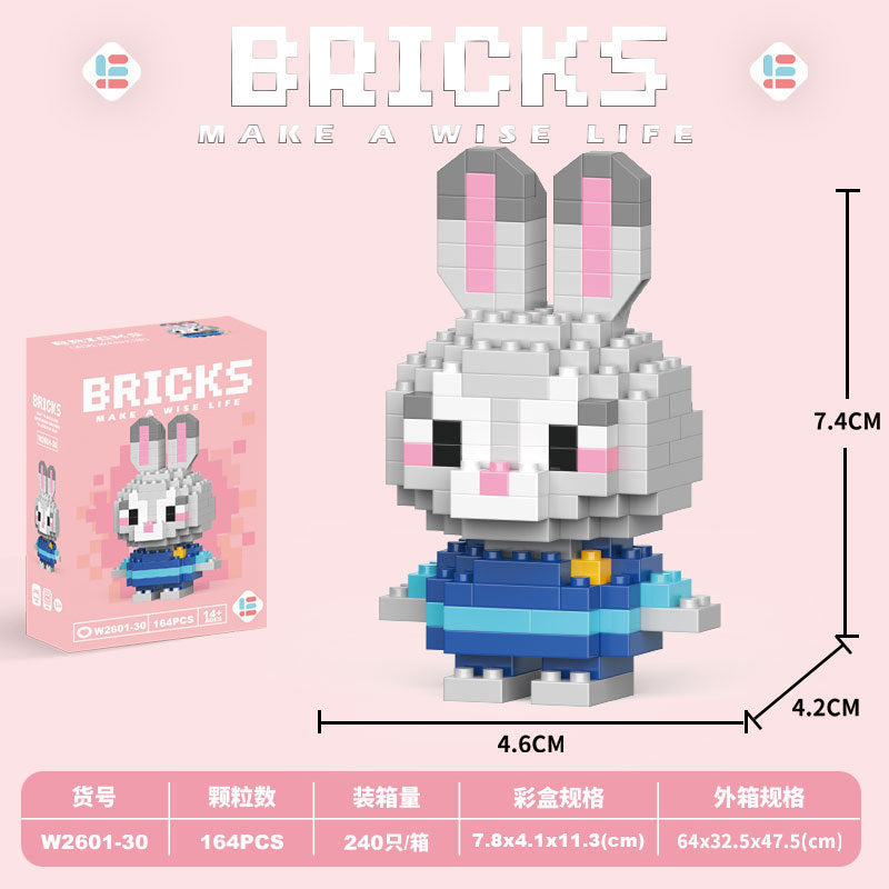 Compatible with lego animal friends series cartoon figurines, educational building blocks, children's bricks, street vendor toys, wholesale gifts