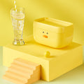 Little yellow duck tissue box wall-mounted punch-free bathroom toilet paper holder cartoon cute waterproof storage box organizer shelf