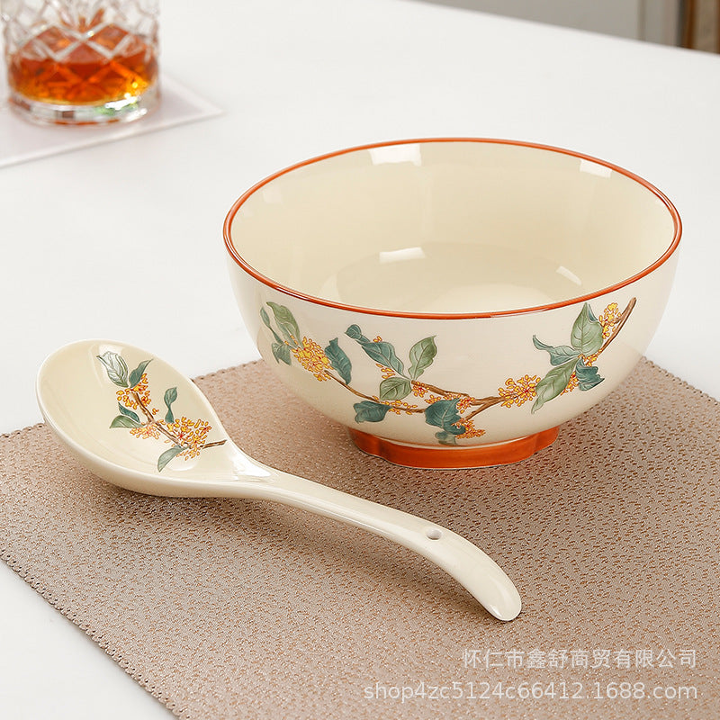 Bowl for home underglaze color pottery new chinoiserie good looking ceramic tableware rice noodle bowl large soup bowl