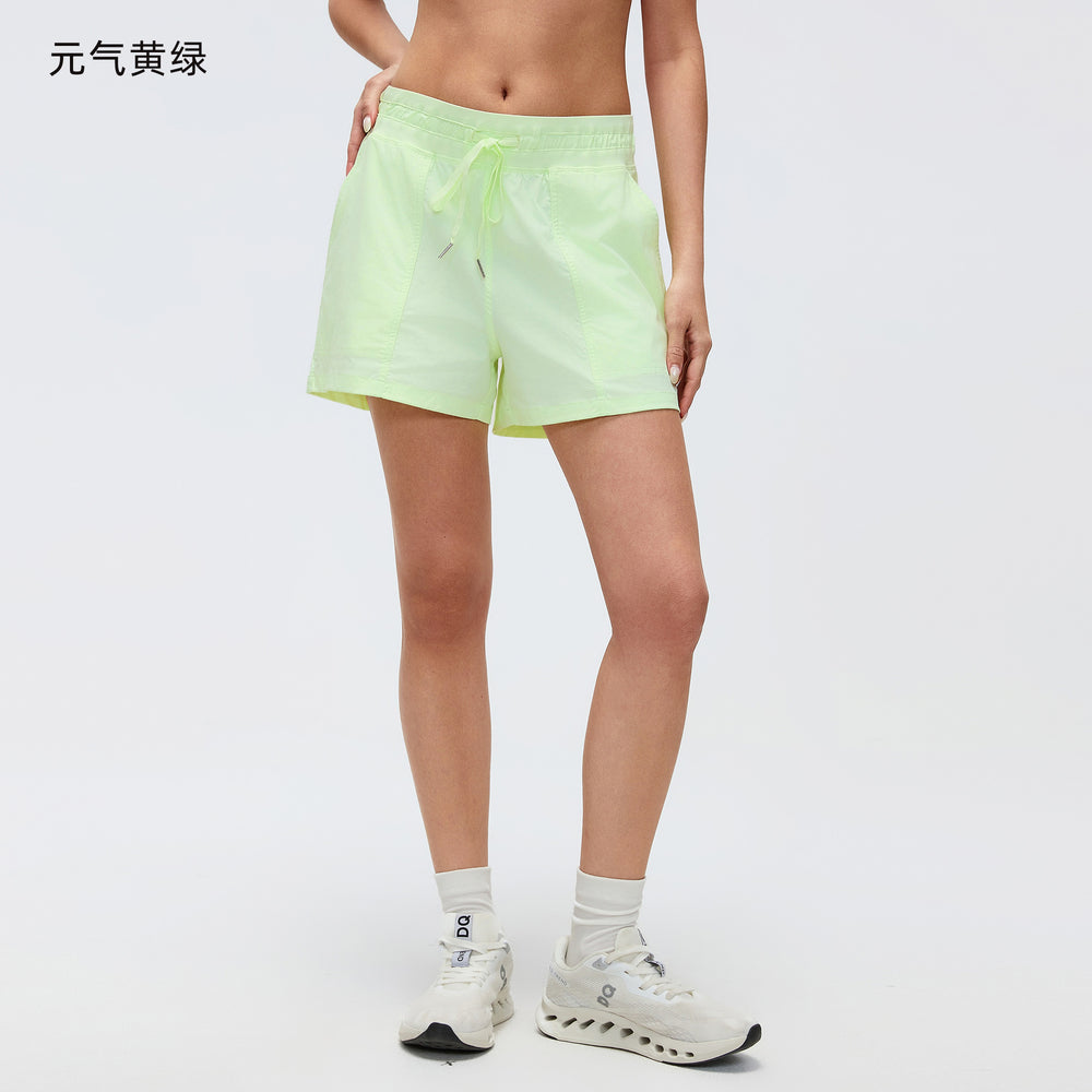 Summernew arrivalcasual sports shorts for women loose ice-feeling breathable waistband drawstring fitness yoga shorts dss069