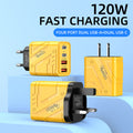 Mecha-style phone charger, 3-usb + pd multi-port charger head, 1200w, compatible with apple and android phones