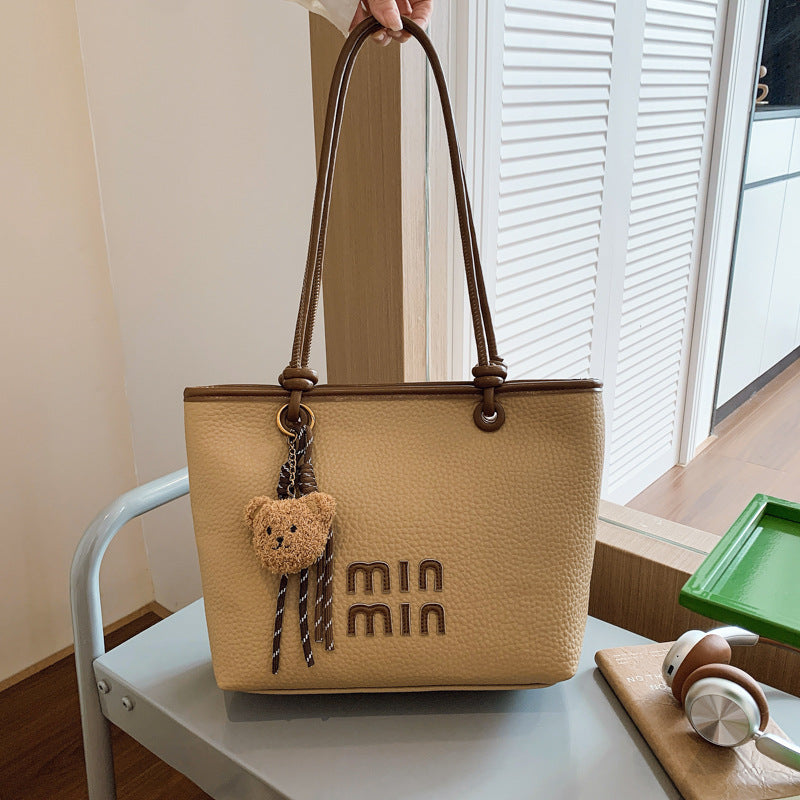 Cross-border tote vegetable basket bag women's 2025 new model about leisure seaside vacation messenger bag portable bucket bag