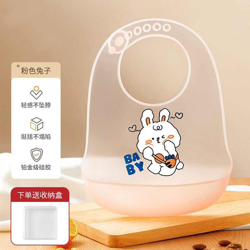 Baby eating bib, food supplement, rice bib, silicone baby bib, kidswaterproof bib, bib, feeding tool