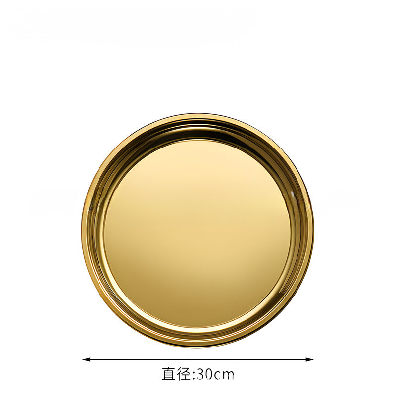 Export stainless steel tray, beautiful plate, for homeclassy jewelry storage tray, hotel commercial metal disc