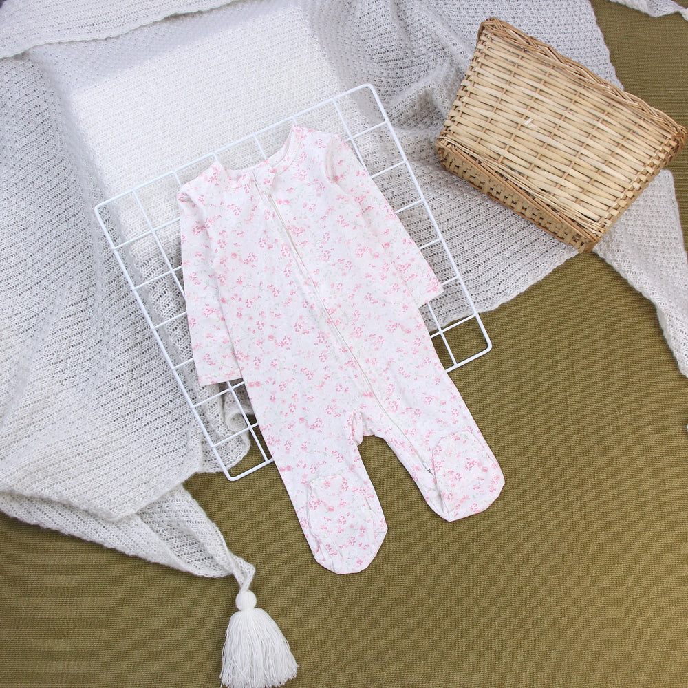 Baby romper footed long sleeve bodysuit - newborn sleepwear (class a)