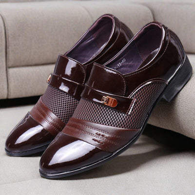 New men's leather shoes: lightweight, casual, durable, business-ready, spring/autumn style, round toe, soft leather, breathable, work & formal dress shoes