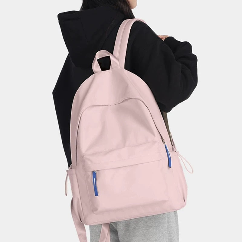 Campus ins japanese style soft girl school bag female k-stylepure coloreasiest for matchgirl backpack middle school student college student backpack