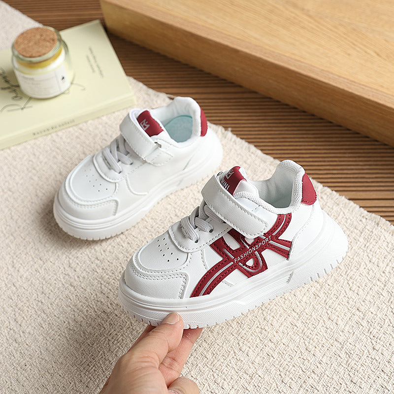 Vancahao girls' first walking shoes  new kids' athletic white sneakers boys' casual soft sole sneakers baby shoes