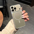 Magnetic transparent case suitable for iphone 17 full series magsafe wireless charging mobile phone case apple 16/15 hard case
