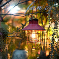 Solar powered hanging lanterns - outdoor garden balcony decor - waterproof, atmospheric, retro style - perfect for patio and garden lighting