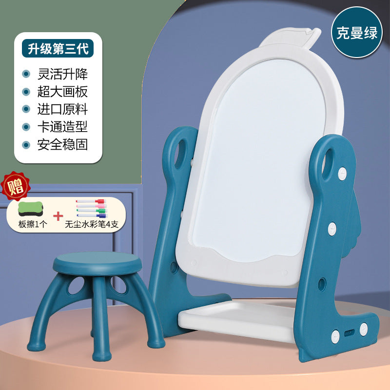 Children's drawing board Magnetic writing board Dust-free easel Table and chair drawing drawing board Household graffiti Toddler baby whiteboard