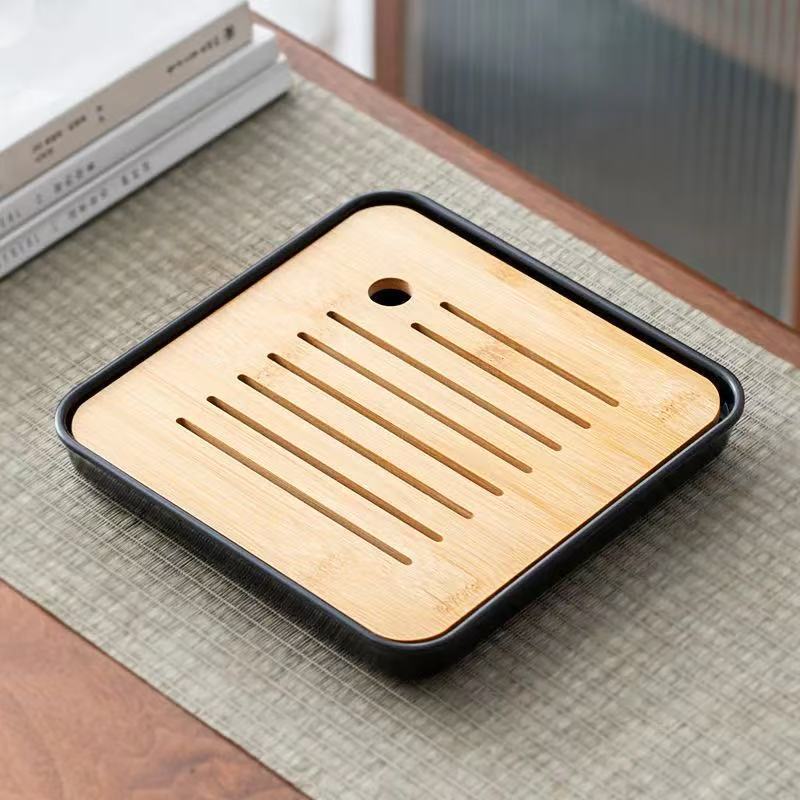 Wholesale small tea tray Household rectangular small drain tray Tea table Water storage dry brewing tea set Tea sea dry brewing table