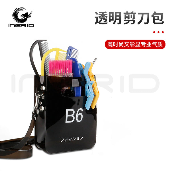 Hair transparent color satchel salon hair stylist special storage scissors comb messenger bag hair storage kit