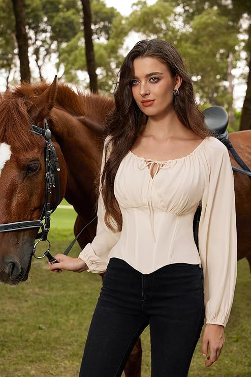 corset tops women's elastic collar artsy revivalshirt one shoulder tops women
