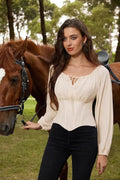 corset tops women's elastic collar artsy revivalshirt one shoulder tops women